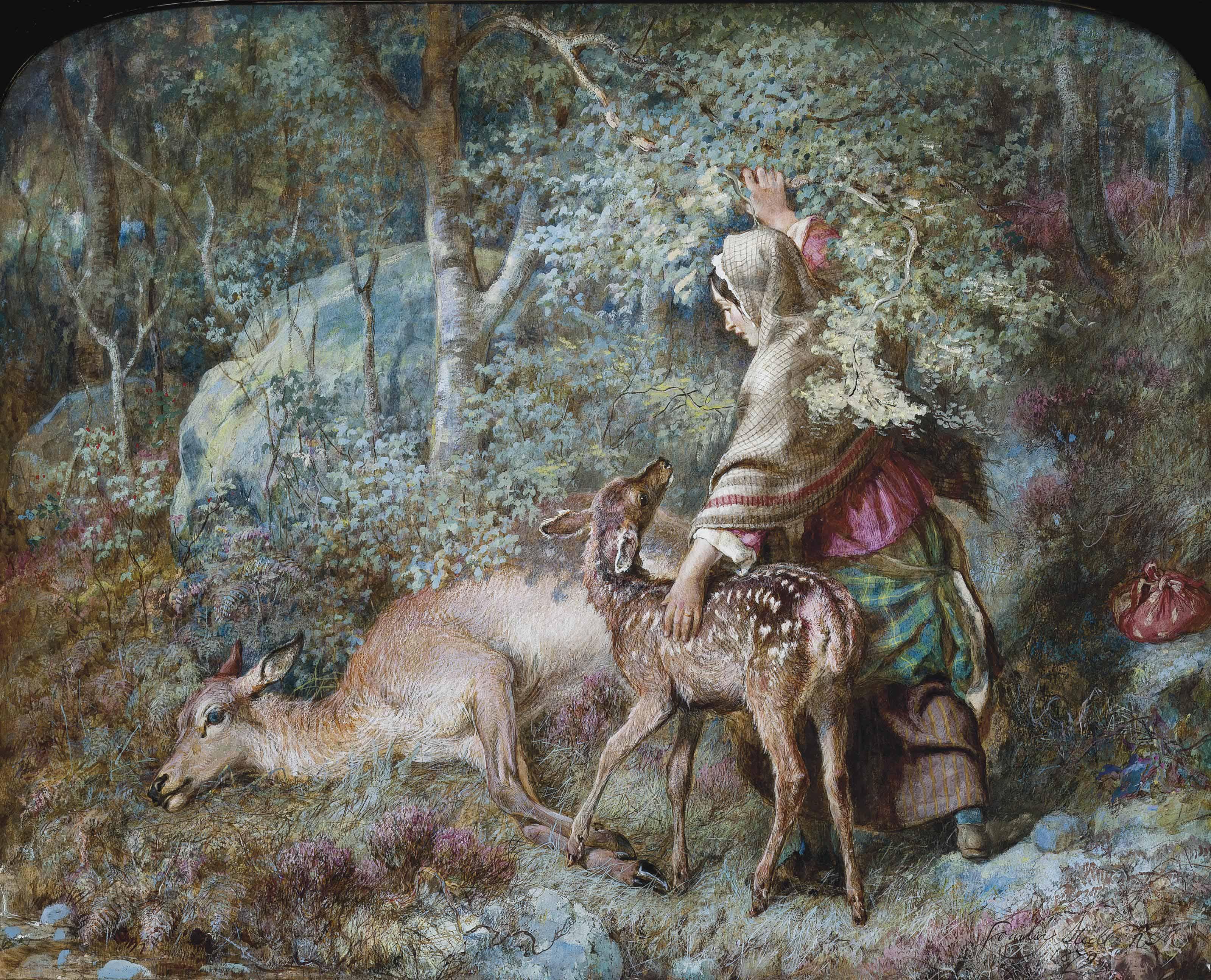 Gourlay Steell, R.W.S. - A helping hand