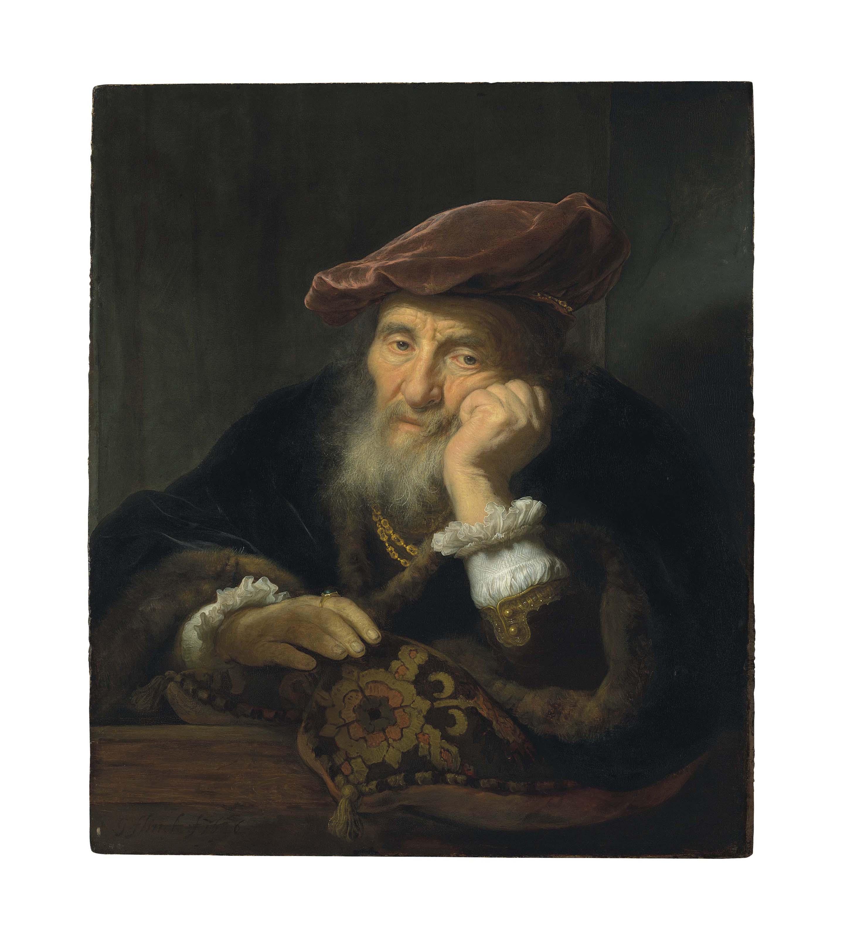 Govaert Flinck - An old man at a casement