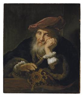 Govaert Flinck - An old man at a casement