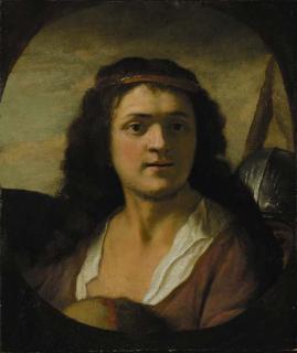 Govaert Flinck - David with Saul\'s arms and armour: a fragment, made up into a rectangle