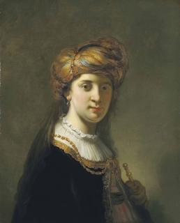 Govaert Flinck - Portrait Of A Lady In A Turban, Half-Length