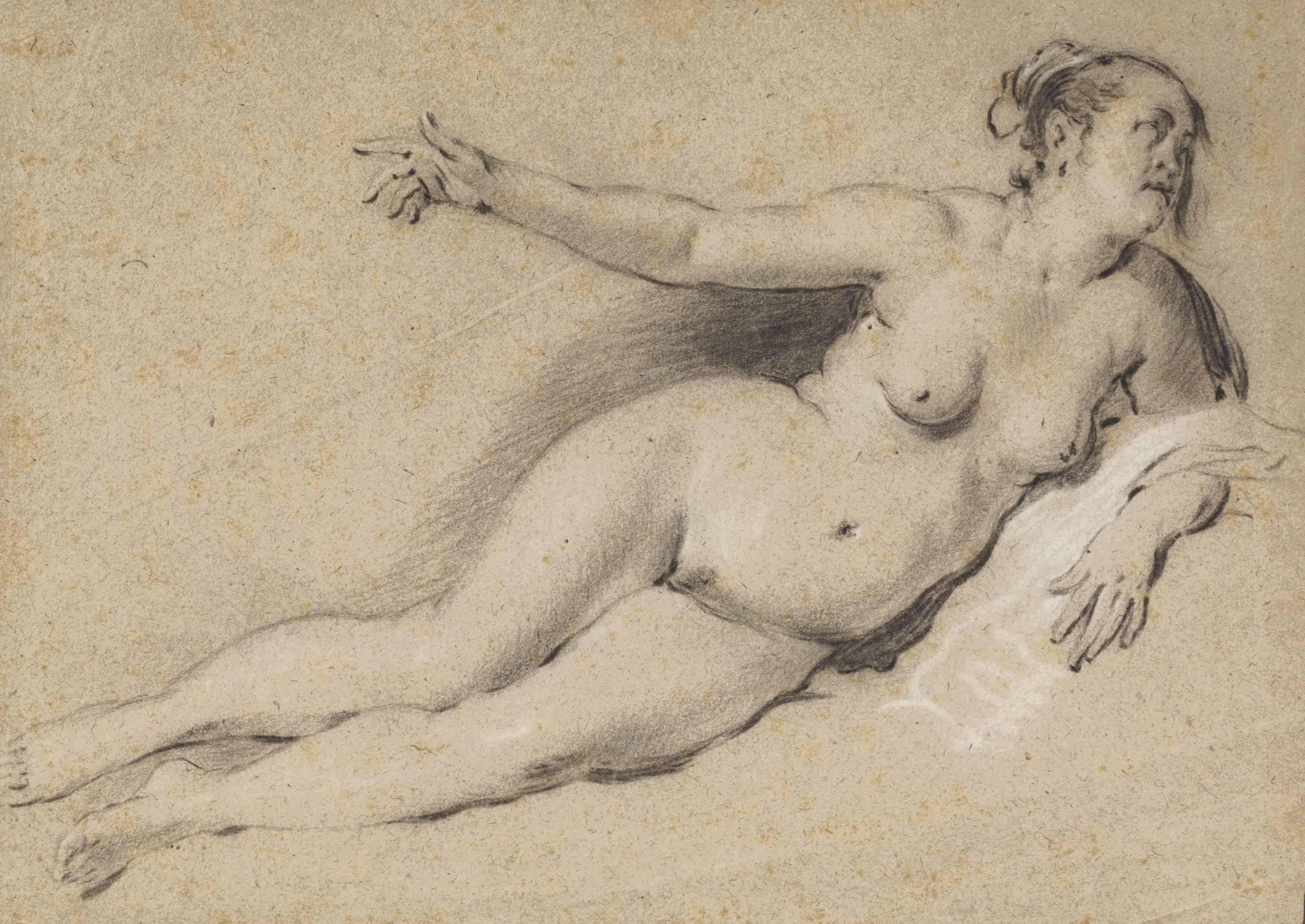 Govert Flinck - A Reclining Female Nude