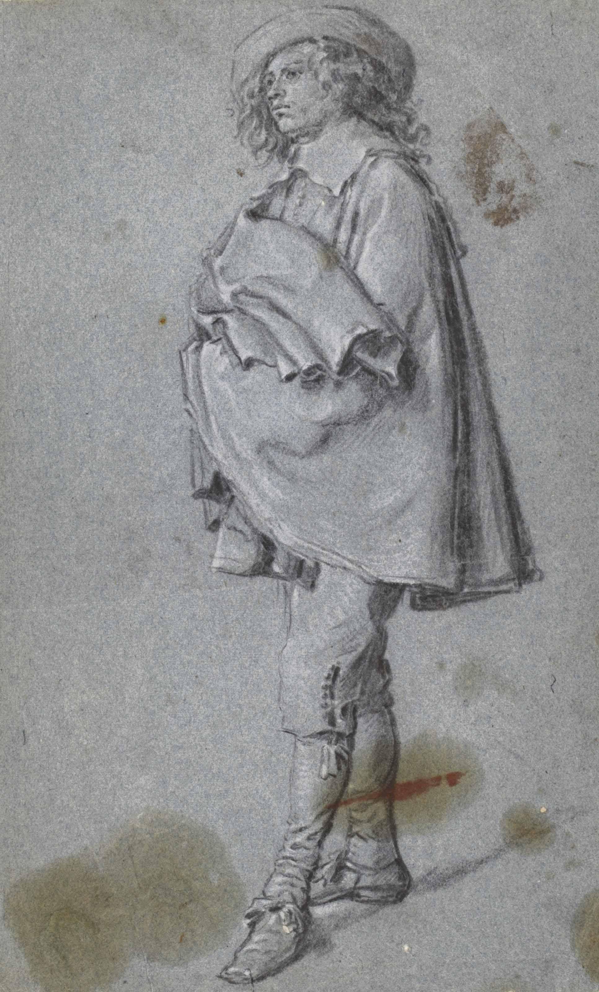 Govert Flinck - A Standing Young Man, Turned To The Left