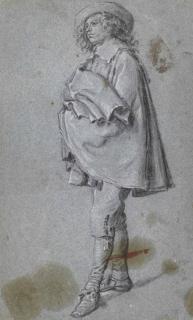 Govert Flinck - A Standing Young Man, Turned To The Left