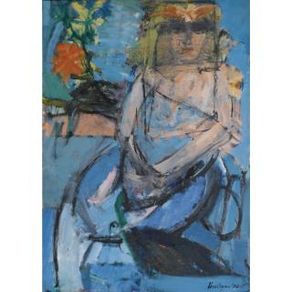 Grace Hartigan - Woman With Red Flower