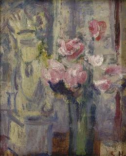 Grace Henry, H.R.H.A. - Still Life With A Vase of Flowers