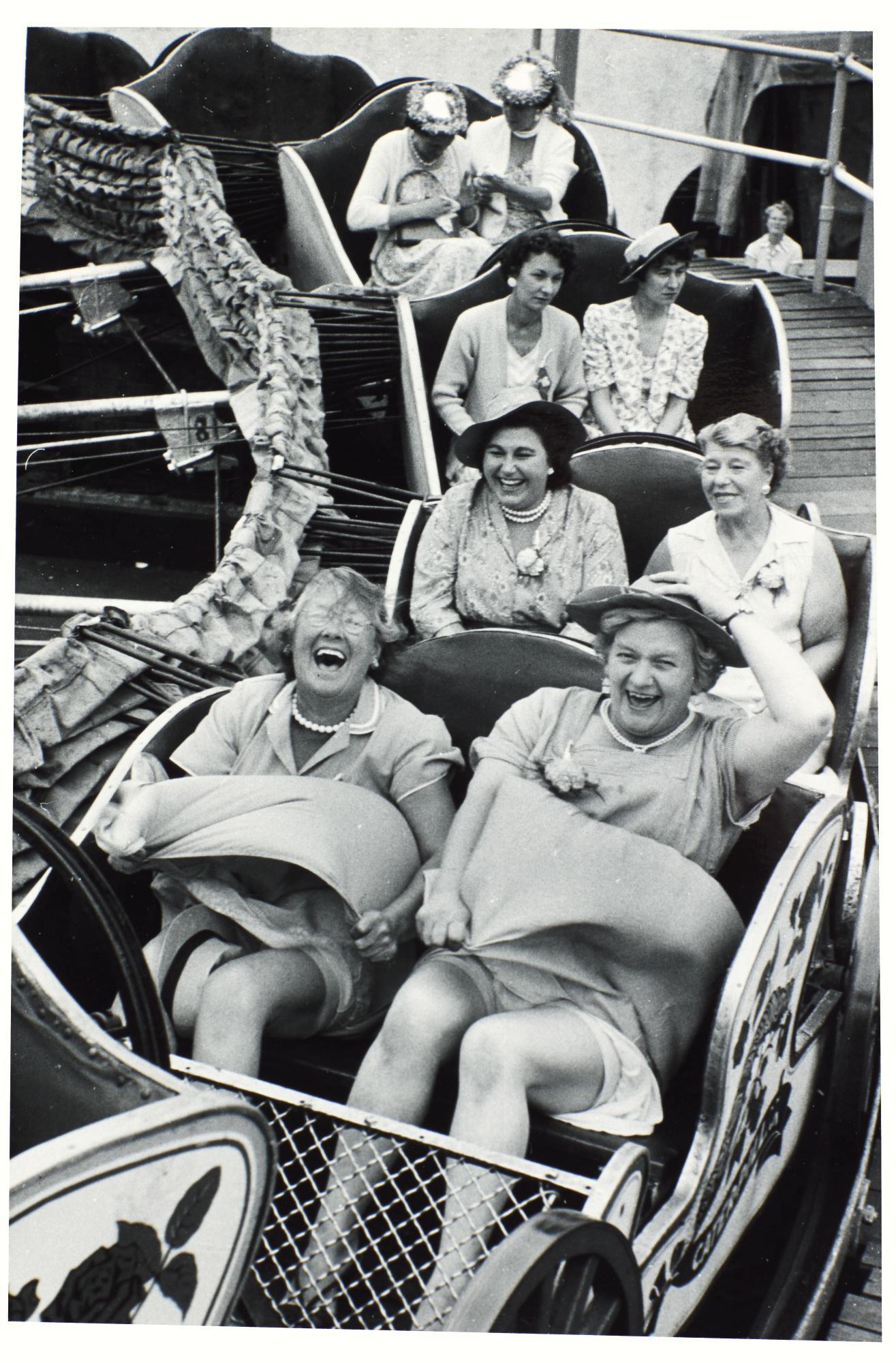 Grace Robertson - On The Caterpillar, Women\'S Pub Outing, Clapham, London, 1956