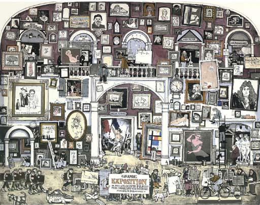 Graham Clarke - A collection of four etchings and aquatints with hand colouring, on wove paper, comprising Ready Sir, Rufus Spratling Chronicla, Going West and Darthur, all signed, titled and numbered in pencil, all framed