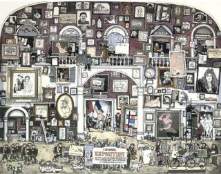 Graham Clarke - A collection of four etchings and aquatints with hand colouring, on wove paper, comprising Ready Sir, Rufus Spratling Chronicla, Going West and Darthur, all signed, titled and numbered in pencil, all framed