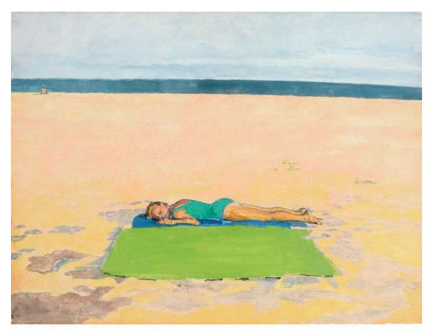 Graham Nickson - Bather with Green Towel
