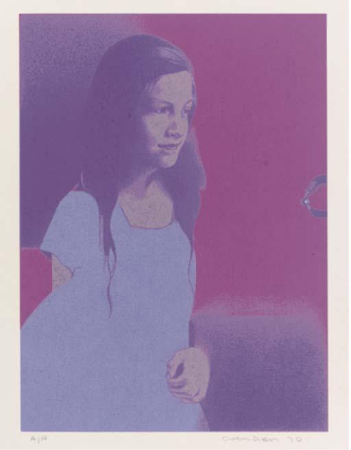 Graham Ovenden - A collection of four prints, 1970-1972, comprising We beg your acceptance of this elegant thimble, Lorraine, The Meeting and The Brigitte Doll, two signed and dated in pencil and inscribed A/P