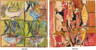 Graham Sutherland, O.M. - Four Studies (recto); Study for Origins of the Land (verso)