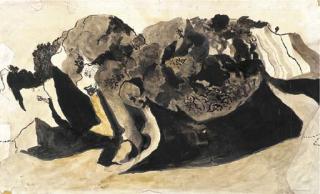 Graham Sutherland, O.M. - Landscape with low Cliffs and Woods