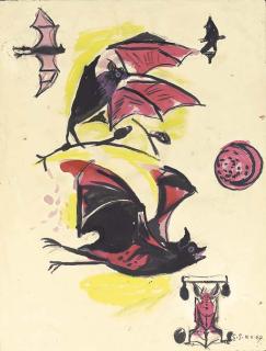 Graham Sutherland, O.M. - Les Chauve Souris (pink)