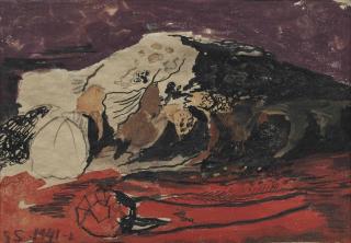 Graham Sutherland, O.M. - Study for Red Landscape