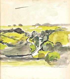 Graham Sutherland, O.M. - Welsh Landscape (Study)