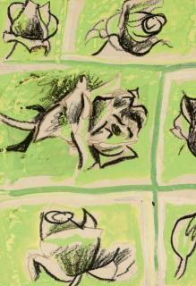Graham Sutherland, O.M. - White Roses on Green
