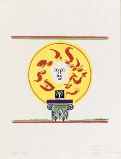 Graham Sutherland - Sun Ray Head (poster for Menton) (Tassi 119)