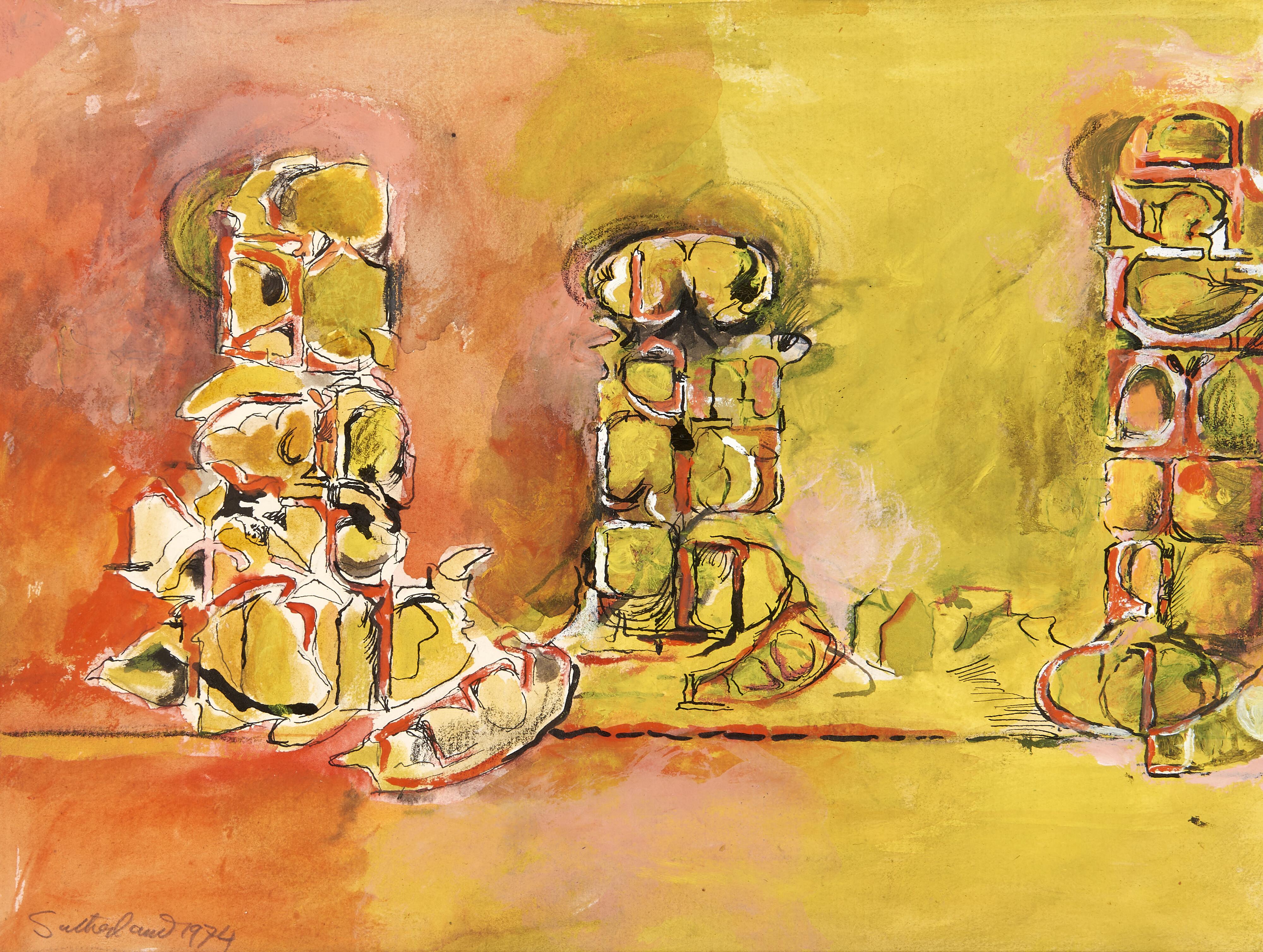 Graham Sutherland - Three stones towers