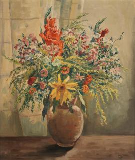 Grand Duchess Olga Alexandrovna - Still life with flowers