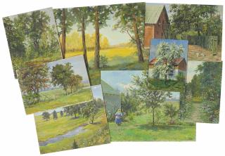 Grand Duchess Olga - Five landscapes; and Three views of a house