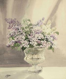 Grand Duchess Olga - Lilacs In A Vase