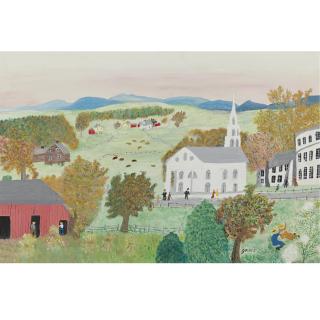 Grandma Moses - Red Barn