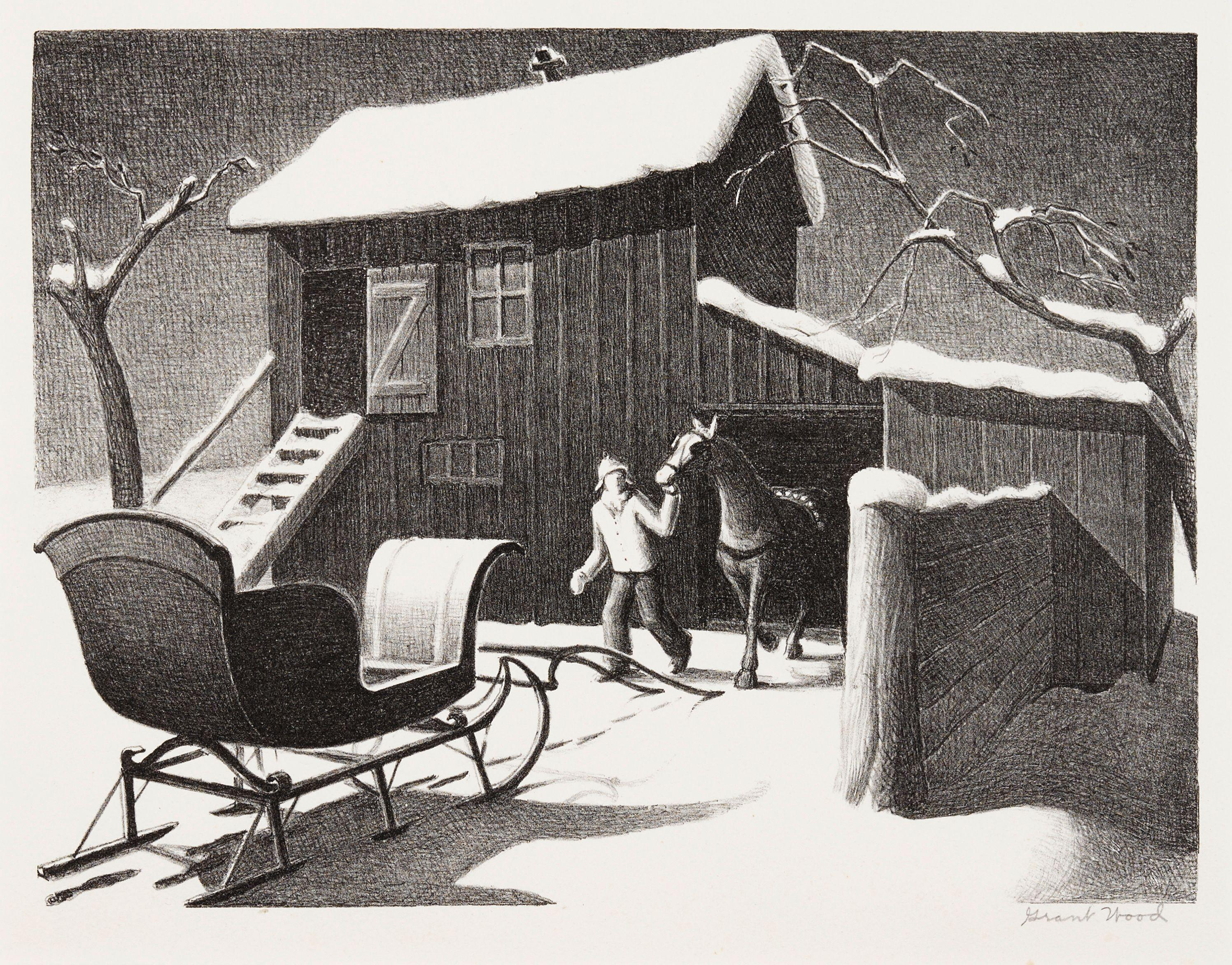 Grant Wood - December Afternoon