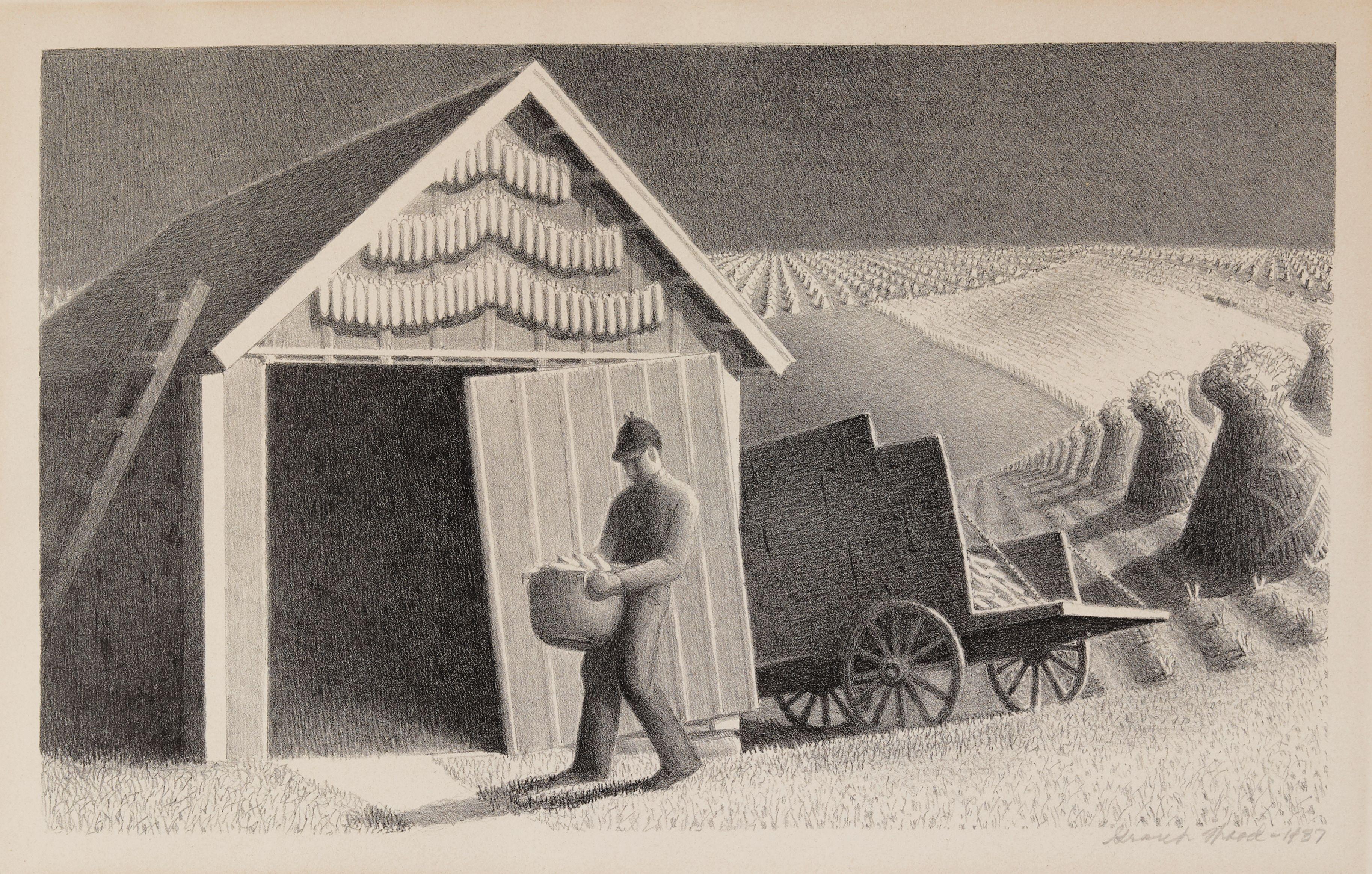 Grant Wood - Seed Time and Harvest