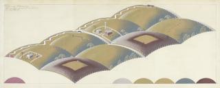 Grant Wood - Spring Plowing (Textile Design)