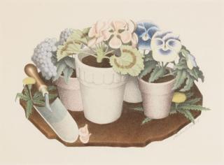 Grant Wood - Tame Flowers