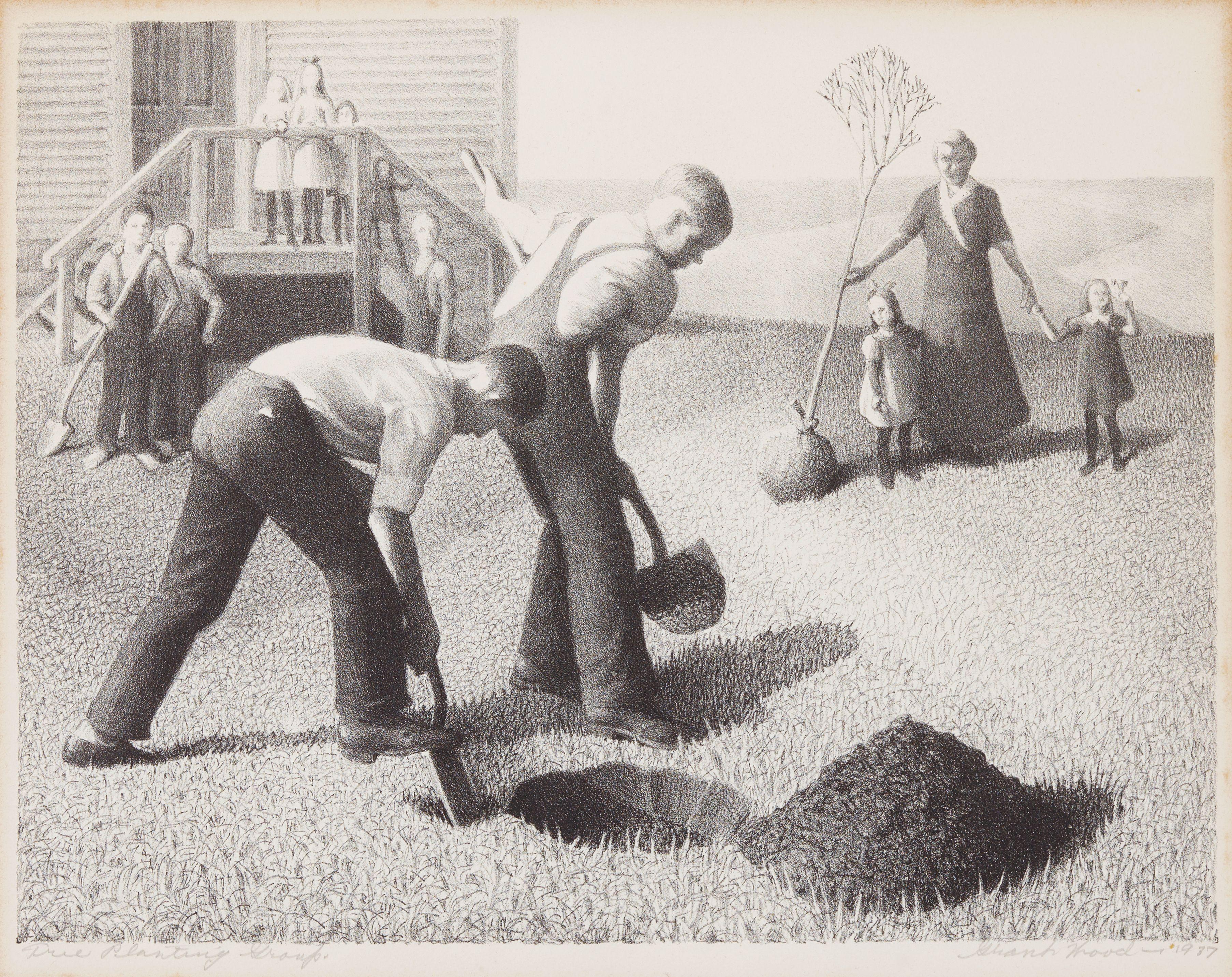 Grant Wood - Tree Planting Group