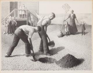 Grant Wood - Tree Planting Group