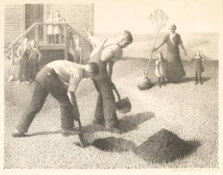 Grant Wood - Tree Planting Group