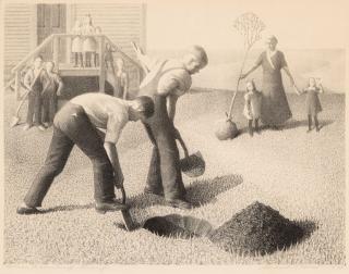 Grant Wood - Tree Planting Group