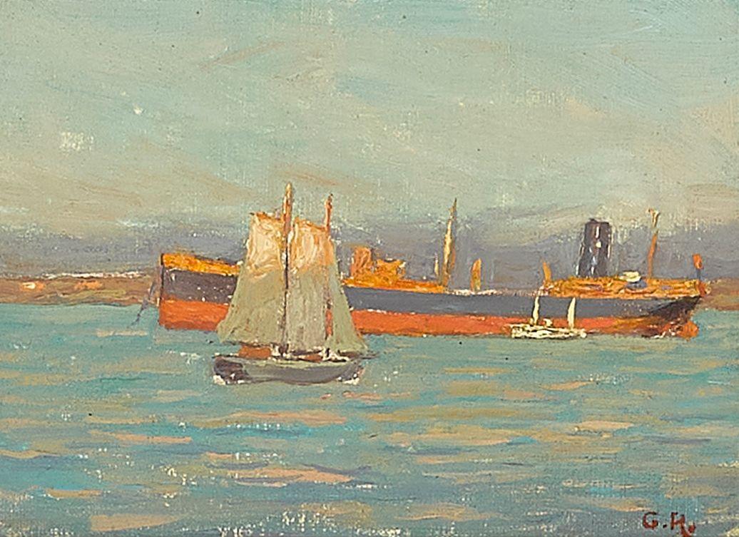 Granville Redmond - At Anchor, San Francisco Bay