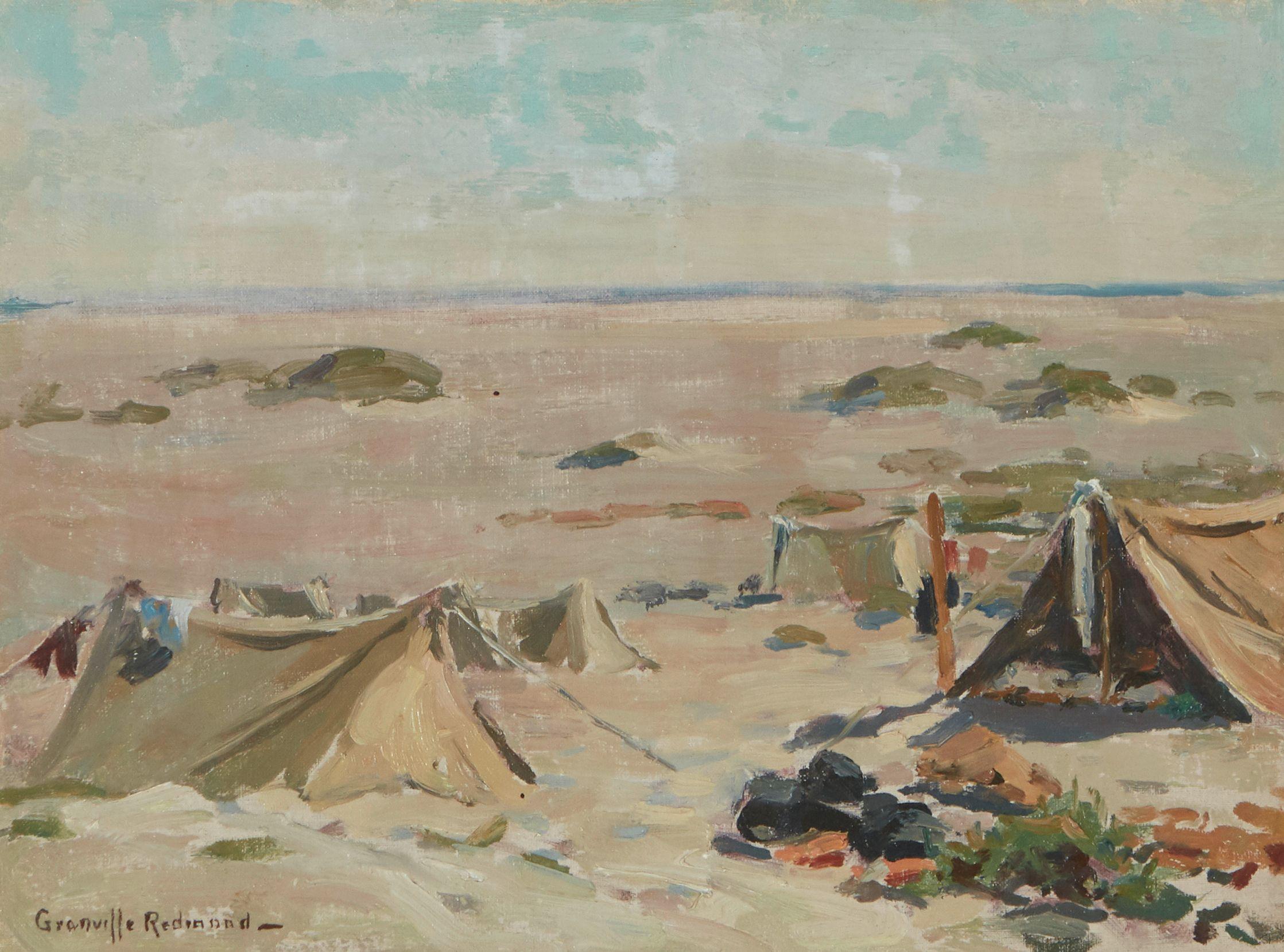 Granville Redmond - Sketch (Camping on the Beach)