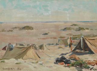 Granville Redmond - Sketch (Camping on the Beach)