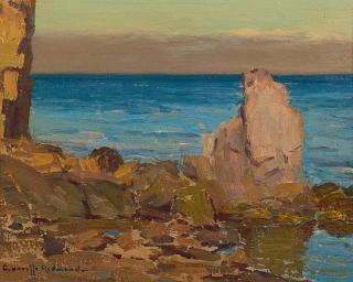 Granville Redmond - Tide Pools, Catalina 8 x 10 in. framed 12 x 14 in.