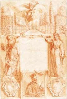 Grégoire Huret - A Frontispiece Design: \'Viridarium Sacrae Ac Profanae Eruditionis\' 