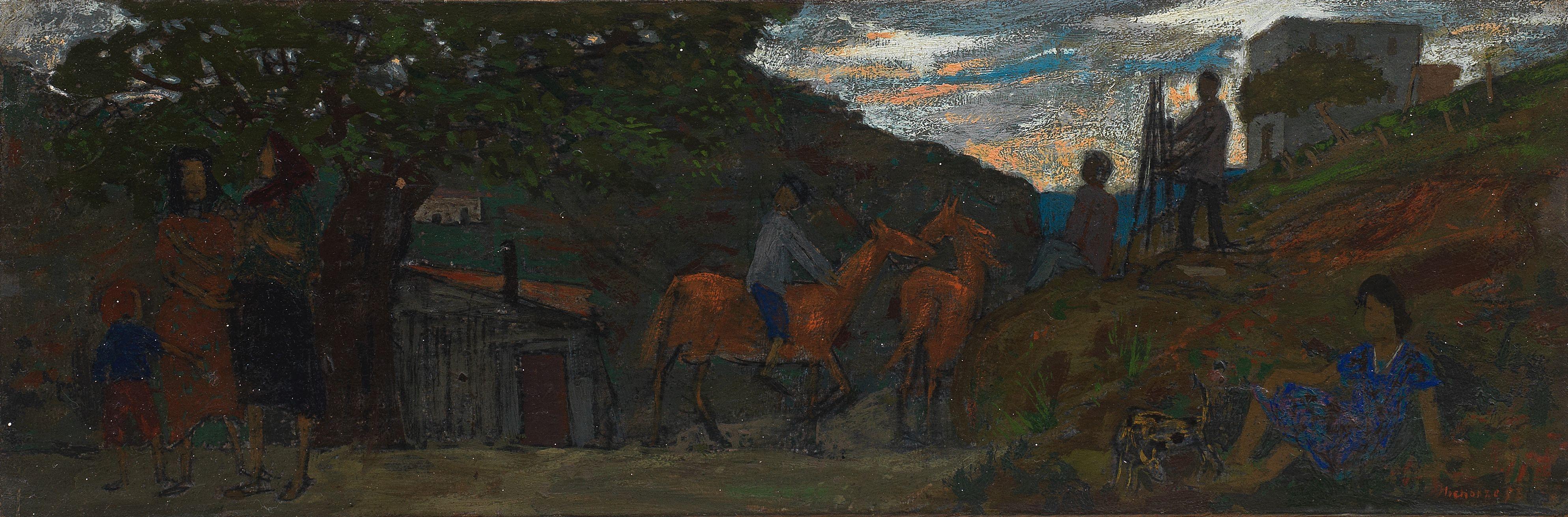 Grégoire Michonze - French landscape with figures