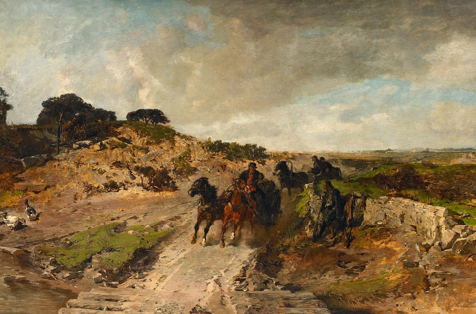 Gregor von Bochmann - Estnische Landschaft mit Pferdewagen