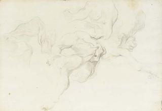 Gregorio De Ferrari - Un ange volant vu de dos