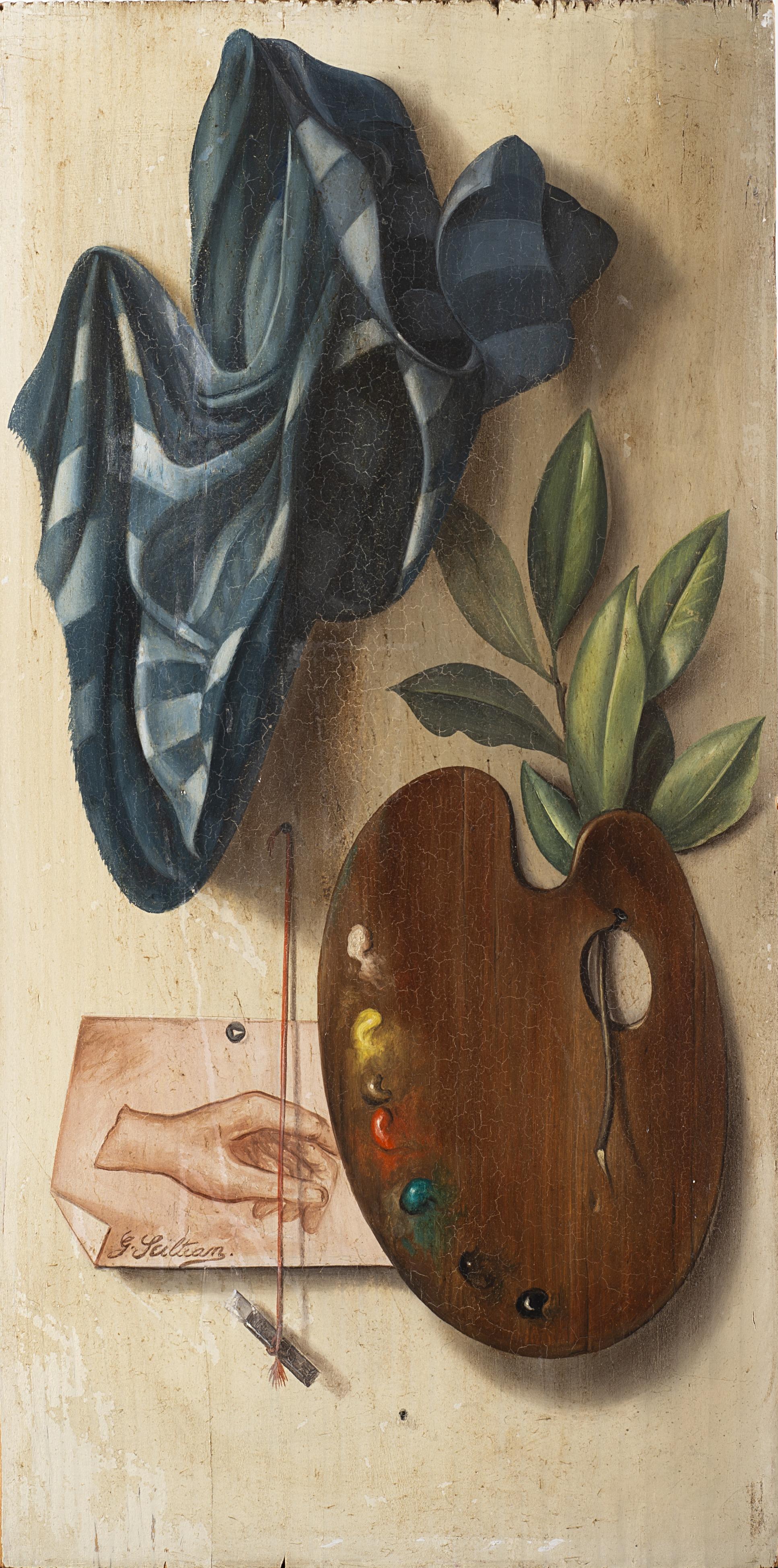 Gregorio Sciltian - Composizione con tavolozza