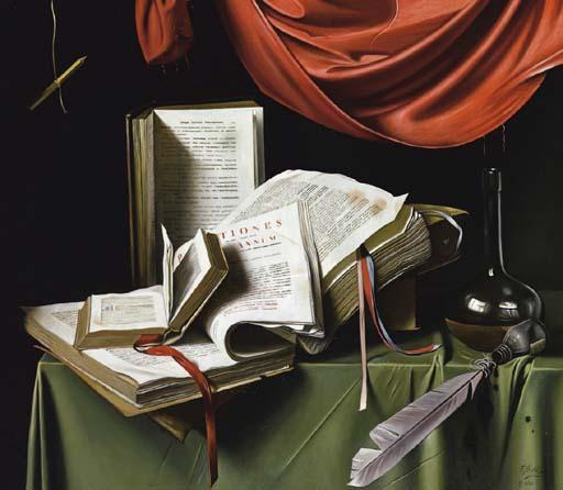 Gregorio Sciltian - Natura morta con libri