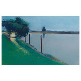 Gregory Kondos - River Poles, Sacramento River, 1979