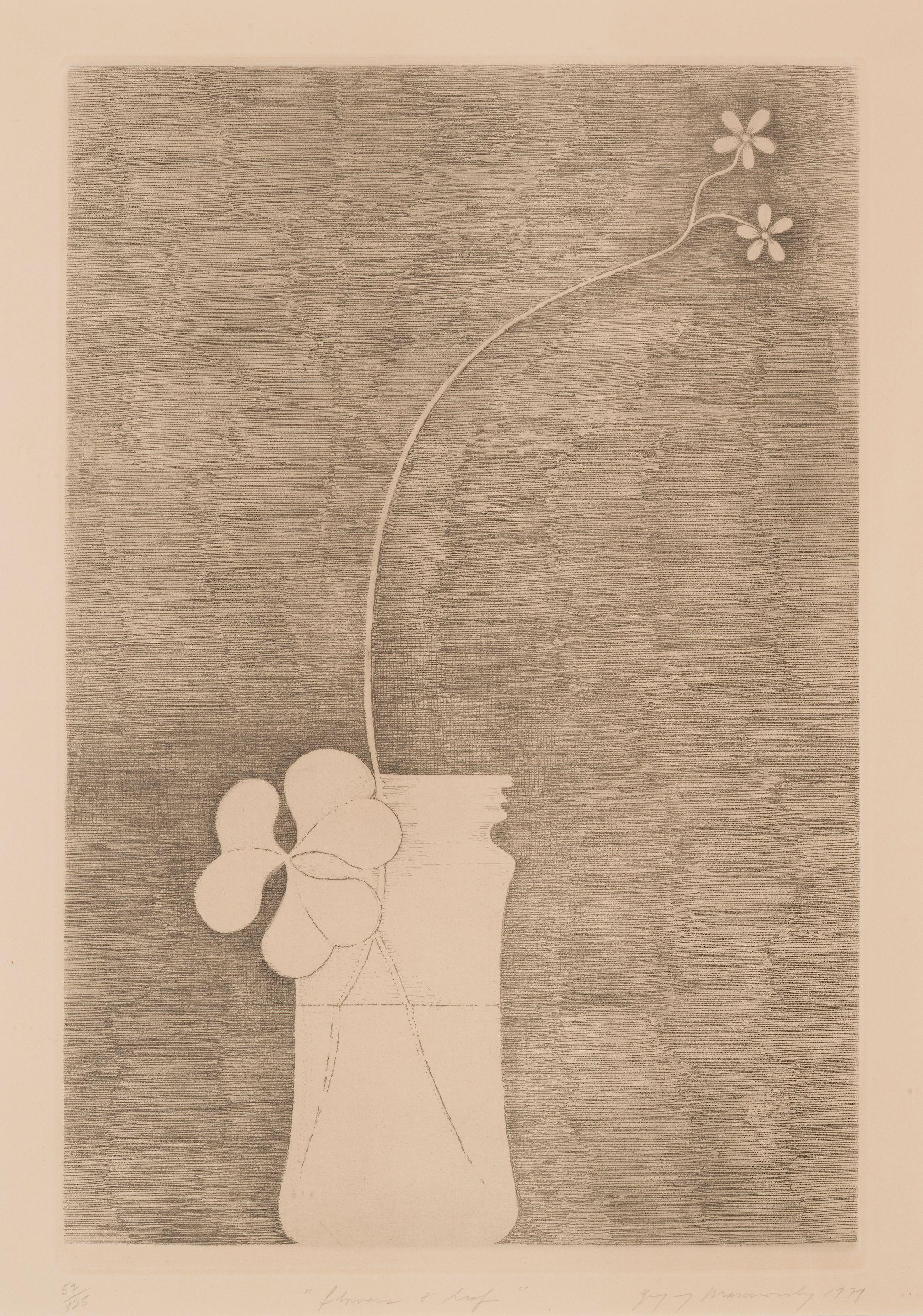 Gregory Masurovsky - Flowers and Leaf, 1971
