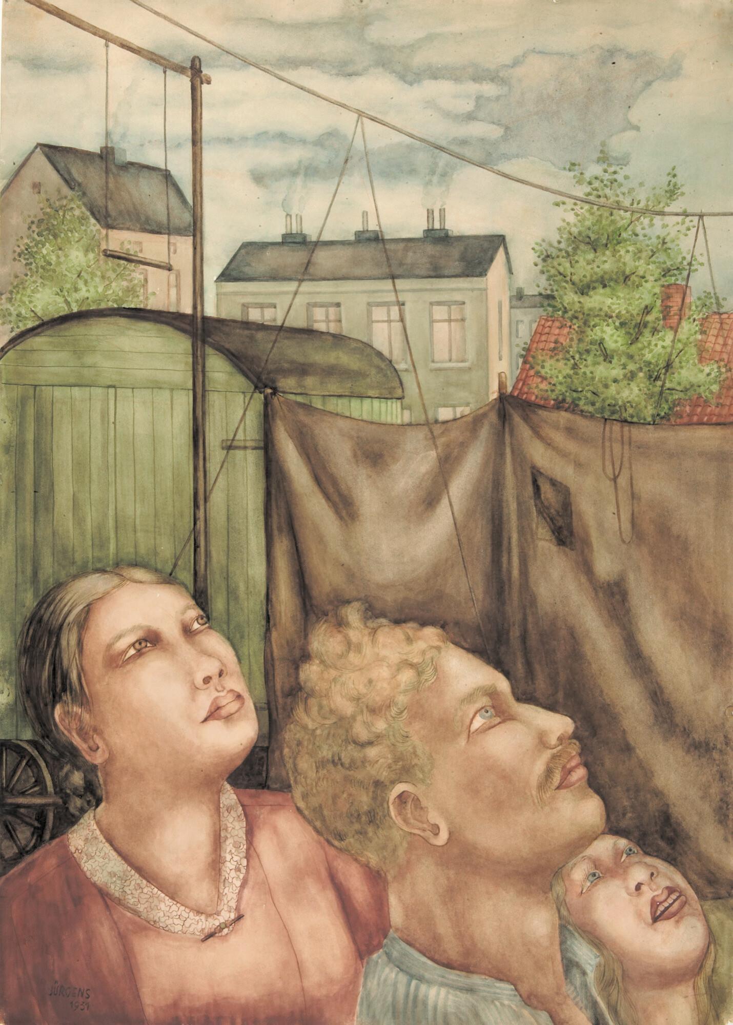 Grethe Jürgens - Zuschauer im Vorstadtzirkus.