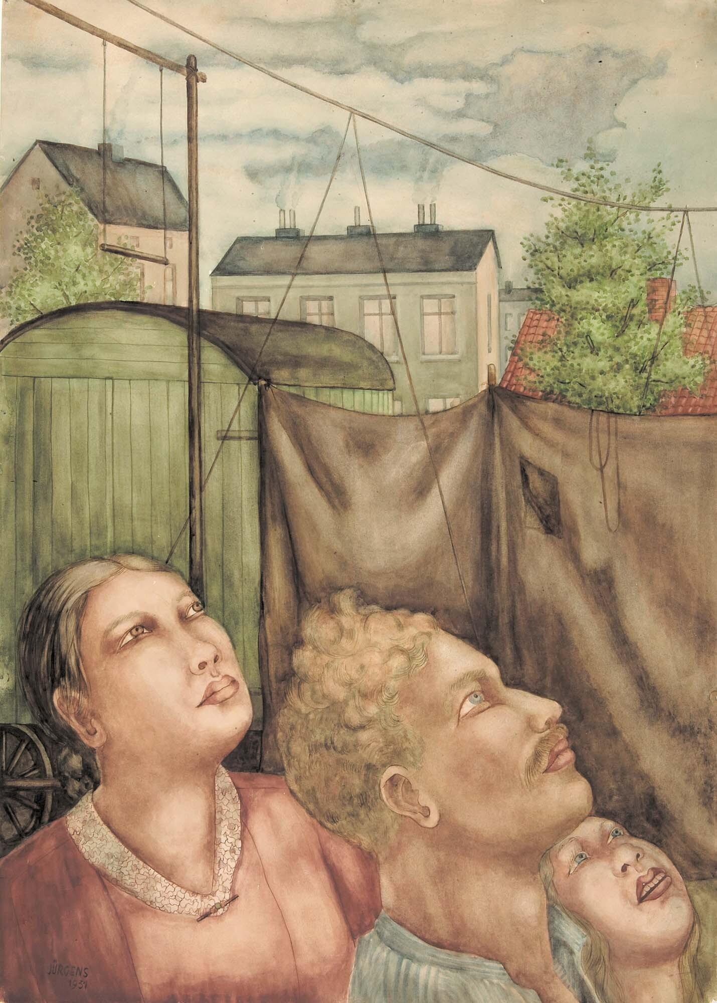 Grethe Jürgens - Zuschauer im Vorstadtzirkus.