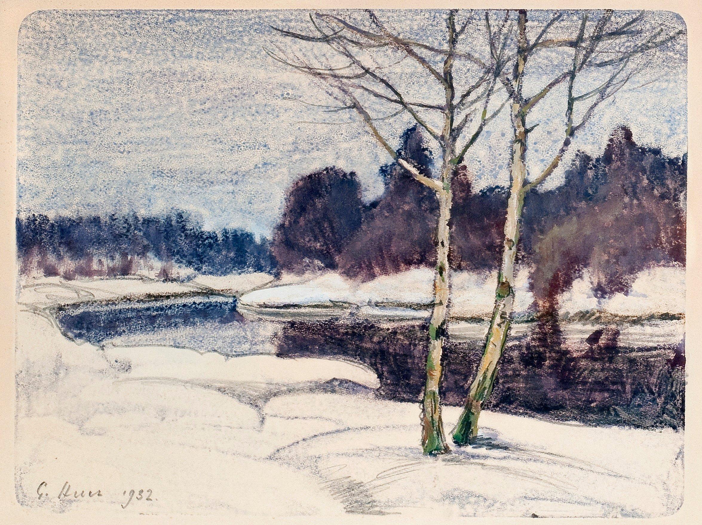 Grigor Auer - Winter Landscape.